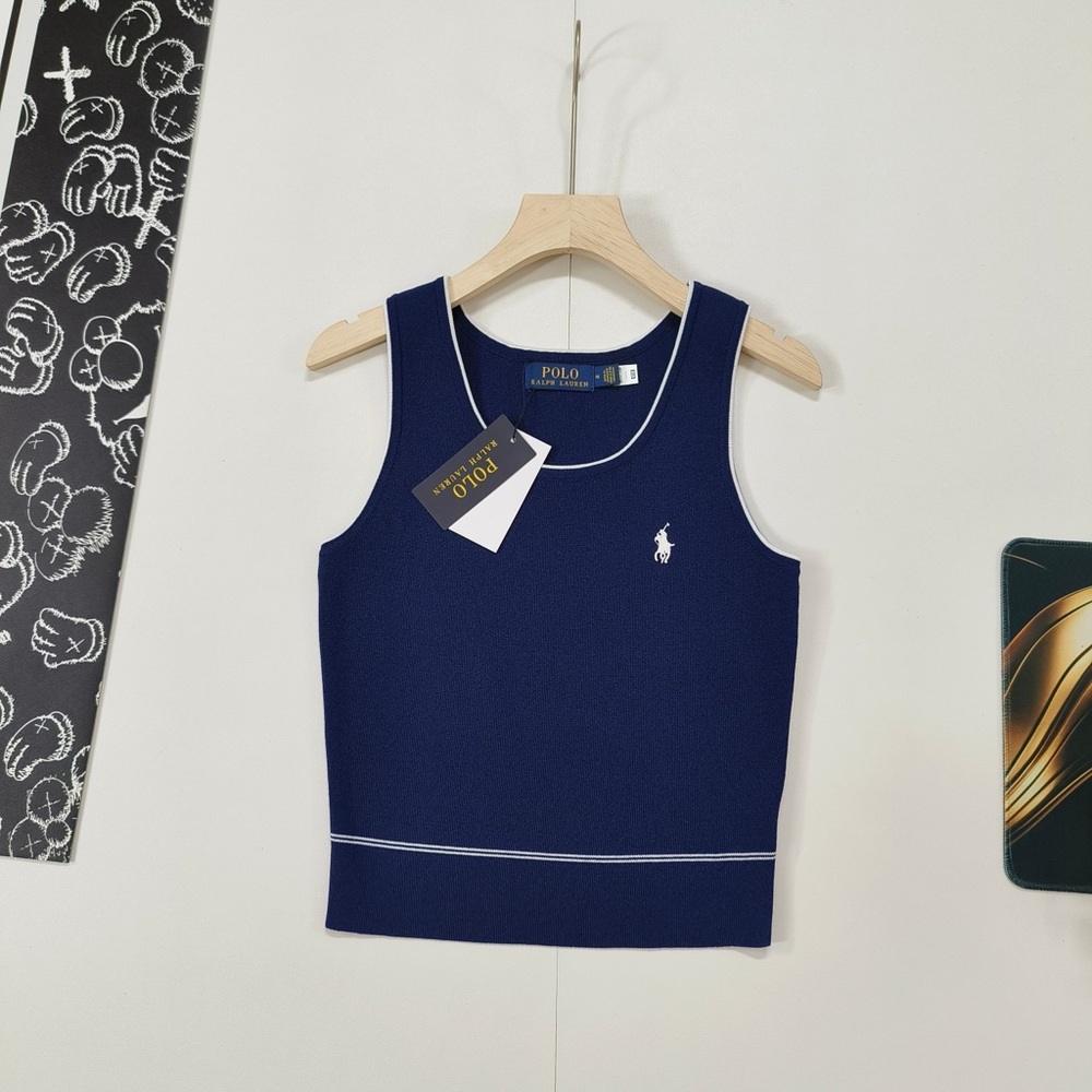 Polo by Ralph Lauren Navy Tank with White Piping